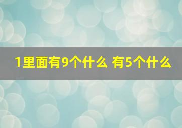 1里面有9个什么 有5个什么